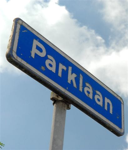 Straatnaambord Parklaan