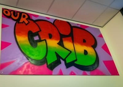 Gekleurde letters CRIB